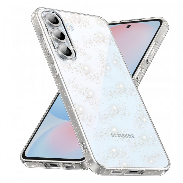 Husa pentru Samsung Galaxy S24 FE S721, Techsuit, SparkleSkin, Transparenta