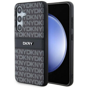 Husa pentru Samsung Galaxy S24+ S926, DKNY, Mono Stripe & Metal Logo, Neagra