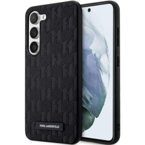 Husa pentru Samsung Galaxy S24+ S926, Karl Lagerfeld, Saffiano Monogram Metal Logo, Neagra