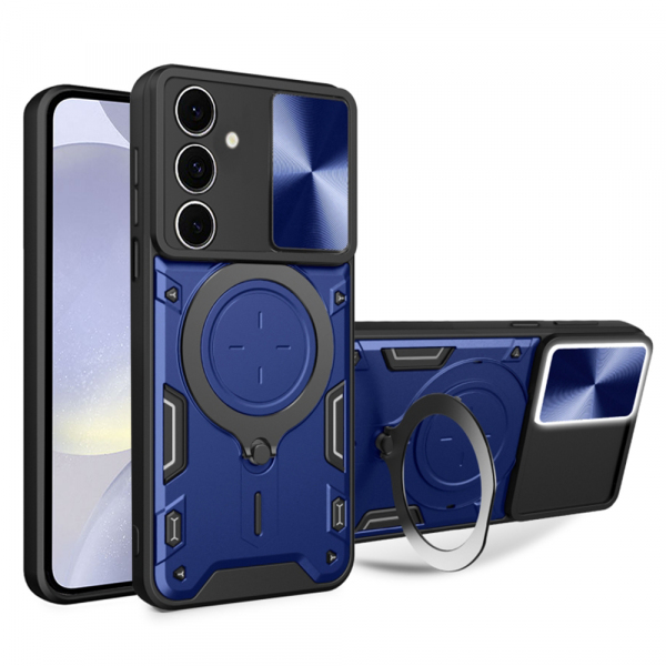 Husa pentru Samsung Galaxy S24+ S926, Techsuit, CamGuard Pro, Albastra