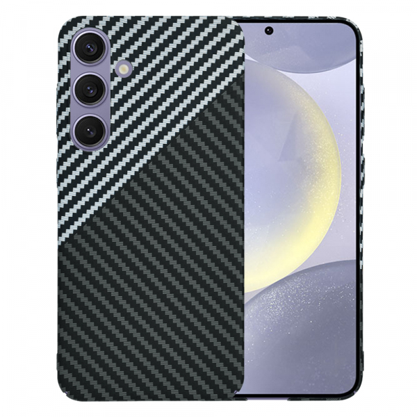 Husa pentru Samsung Galaxy S24+ S926, Techsuit, Carbonite FiberShell, Neagra Gri
