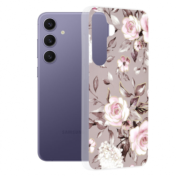Husa pentru Samsung Galaxy S24+ S926, Techsuit, Marble, Gri