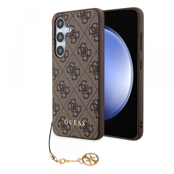 Husa pentru Samsung Galaxy S24 S921, Guess, 4G Charm, Maro