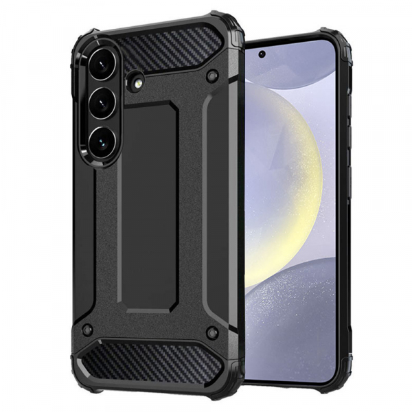 Husa pentru Samsung Galaxy S24 S921, Techsuit, Hybrid Armor, Neagra