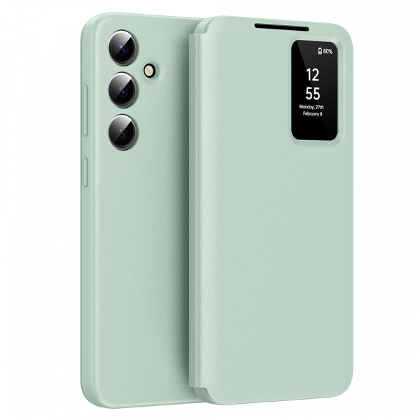 Husa pentru Samsung Galaxy S24 S921, Techsuit, SmartView, Verde