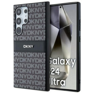 Husa pentru Samsung Galaxy S24 Ultra S928, DKNY, Mono Stripe & Metal Logo, Neagra