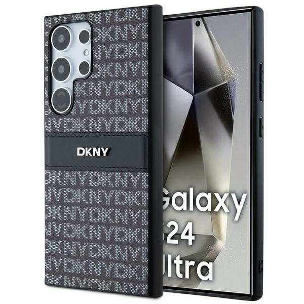 Husa pentru Samsung Galaxy S24 Ultra S928, DKNY, Mono Stripe & Metal Logo, Neagra