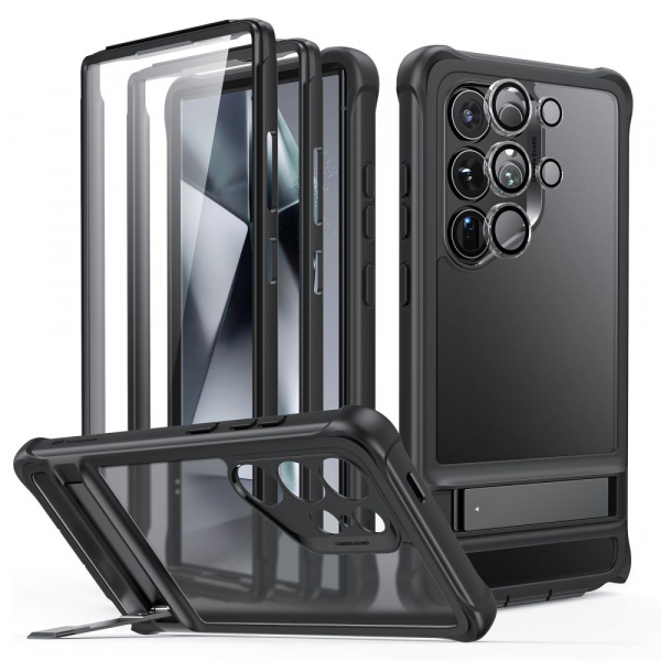 Husa pentru Samsung Galaxy S24 Ultra S928, ESR, Armor Tough Kickstand, Neagra Satinata