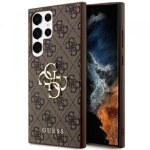 Husa pentru Samsung Galaxy S24 Ultra S928, Guess, 4G Big Logo, Maro