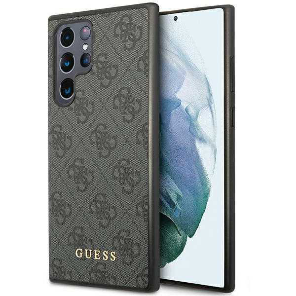 Husa pentru Samsung Galaxy S24 Ultra S928, Guess, 4G Metal Gold Logo, Neagra