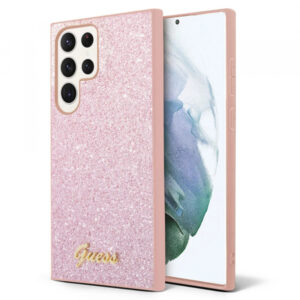 Husa pentru Samsung Galaxy S24 Ultra S928, Guess, Glitter Script, Roz