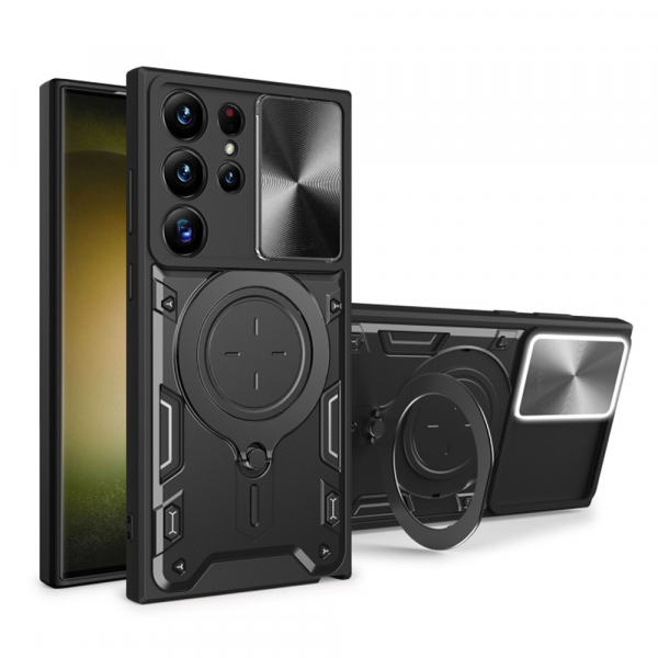 Husa pentru Samsung Galaxy S24 Ultra S928, Techsuit, CamGuard Pro, Neagra