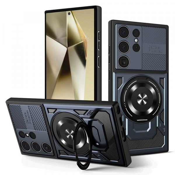 Husa pentru Samsung Galaxy S24 Ultra S928, Techsuit, RuggedCam, Albastra