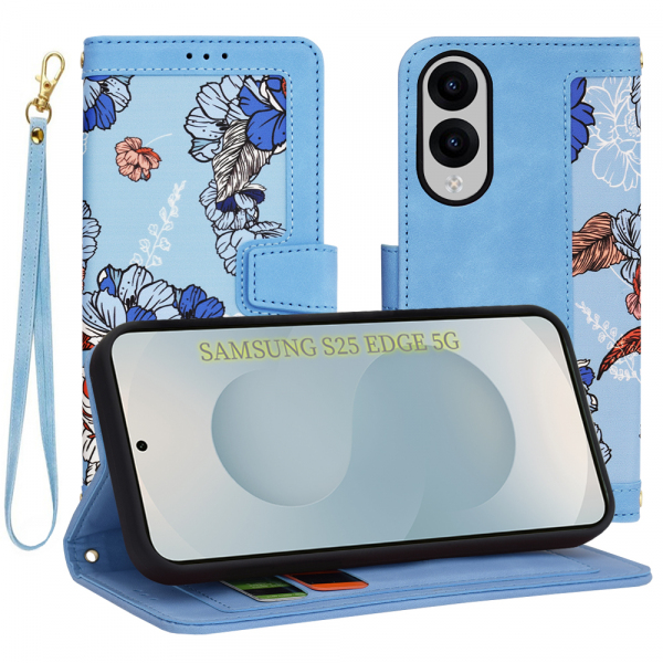 Husa pentru Samsung Galaxy S25 Edge S937, Techsuit, FlipCraft, Bleu