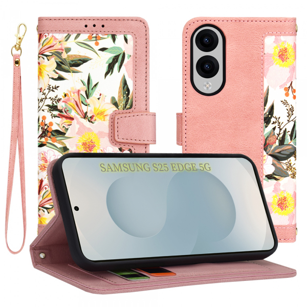 Husa pentru Samsung Galaxy S25 Edge S937, Techsuit, FlipCraft, Roz