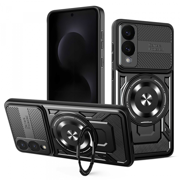 Husa pentru Samsung Galaxy S25 Edge S937, Techsuit, RuggedCam, Neagra