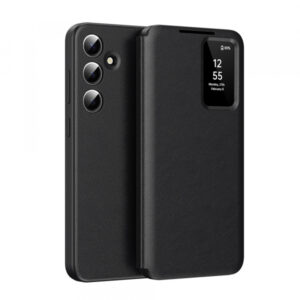 Husa pentru Samsung Galaxy S25 FE, Techsuit, SmartView, Neagra