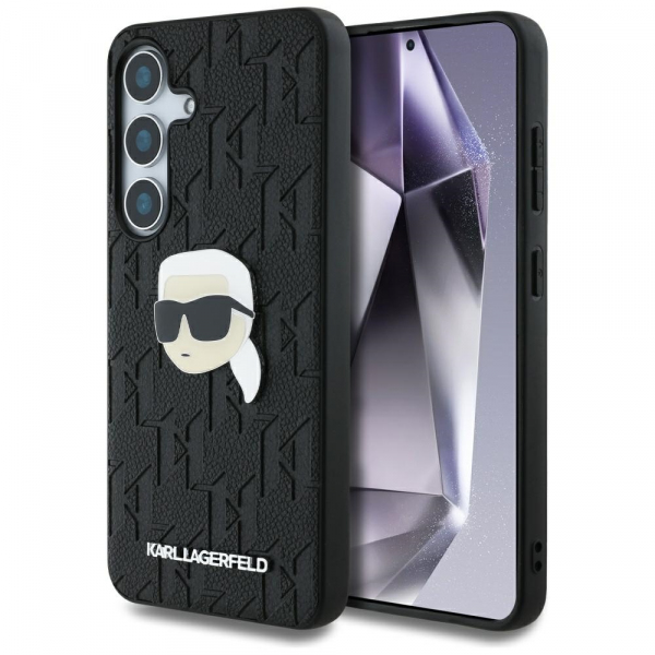 Husa pentru Samsung Galaxy S25+ S936, Karl Lagerfeld, Monogram Karl\'s Head, Neagra