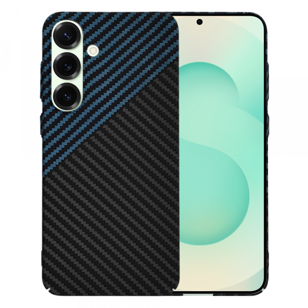 Husa pentru Samsung Galaxy S25+ S936, Techsuit, Carbonite FiberShell, Neagra Bleu