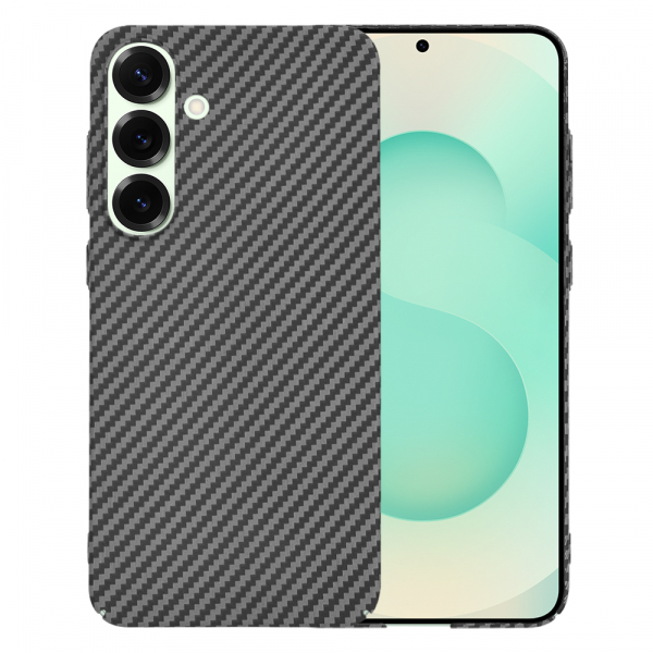 Husa pentru Samsung Galaxy S25+ S936, Techsuit, Carbonite FiberShell, Neagra