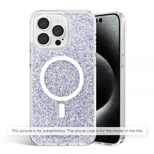 Husa pentru Samsung Galaxy S25+ S936, Techsuit, Sparkly Glitter, Alba
