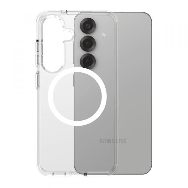 Husa pentru Samsung Galaxy S25 S931, PanzerGlass, Care Urban Combat, Transparenta Alba