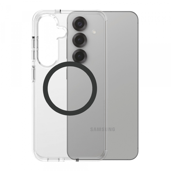 Husa pentru Samsung Galaxy S25 S931, PanzerGlass, Care Urban Combat, Transparenta Neagra