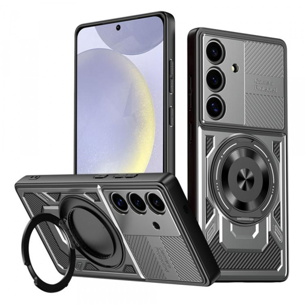 Husa pentru Samsung Galaxy S25 S931 / S24 S921, Techsuit, RuggedCam, Gri