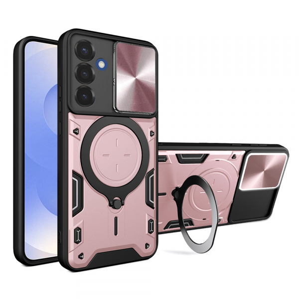 Husa pentru Samsung Galaxy S25 S931, Techsuit, CamGuard Pro, Roz Aurie