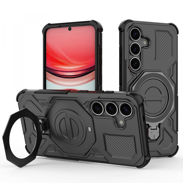 Husa pentru Samsung Galaxy S25 S931, Techsuit, Carbon Shield Pro, Neagra
