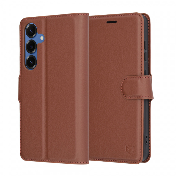 Husa pentru Samsung Galaxy S25 S931, Techsuit, Leather Folio, Maro