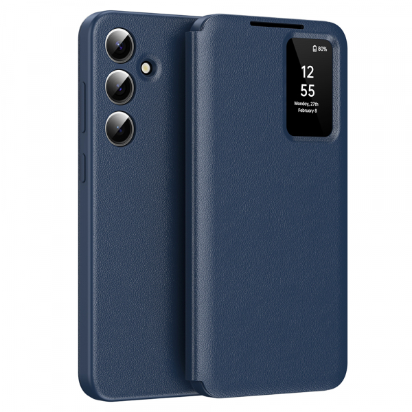 Husa pentru Samsung Galaxy S25 S931, Techsuit, SmartView, Albastra