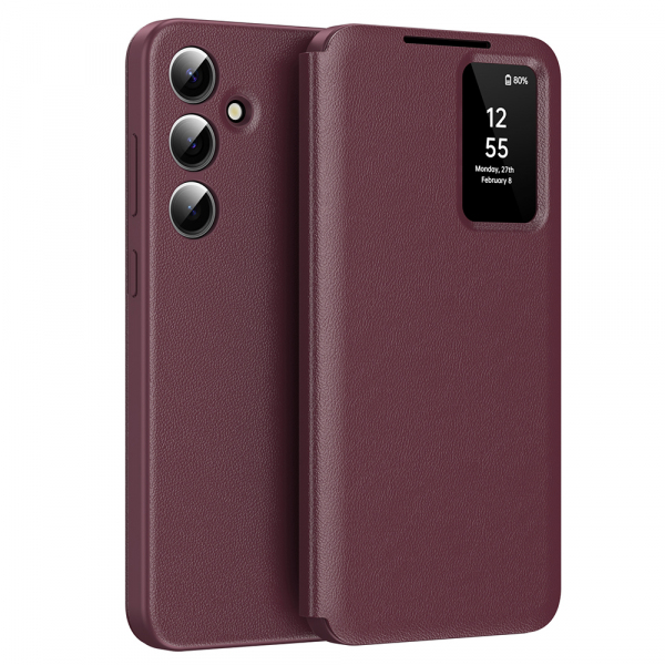 Husa pentru Samsung Galaxy S25 S931, Techsuit, SmartView, Rosie
