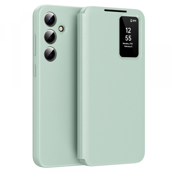 Husa pentru Samsung Galaxy S25 S931, Techsuit, SmartView, Verde
