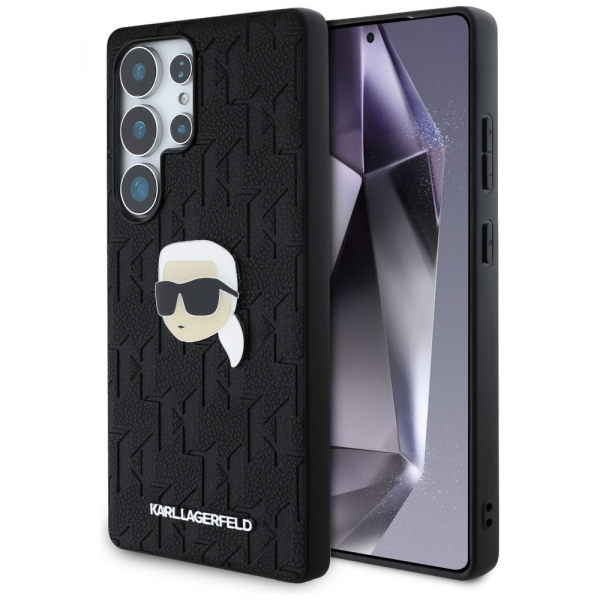 Husa pentru Samsung Galaxy S25 Ultra S938, Karl Lagerfeld, Monogram Karl\'s Head, Neagra