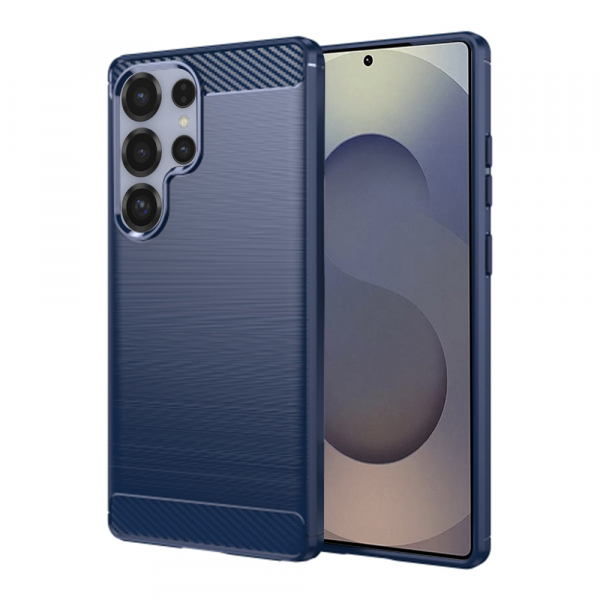 Husa pentru Samsung Galaxy S25 Ultra S938, Techsuit, Carbon, Albastra
