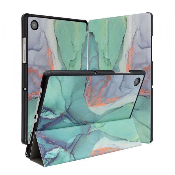 Husa pentru Samsung Galaxy Tab A8 10.5 (2021), Techsuit, FoldPro Green Time, Multicolor