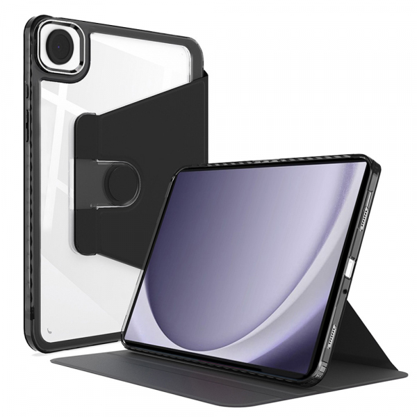 Husa pentru Samsung Galaxy Tab A9+, Techsuit, Crystal Vision, Neagra