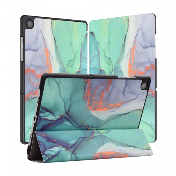 Husa pentru Samsung Galaxy Tab A9+, Techsuit, FoldPro Green Time, Multicolor