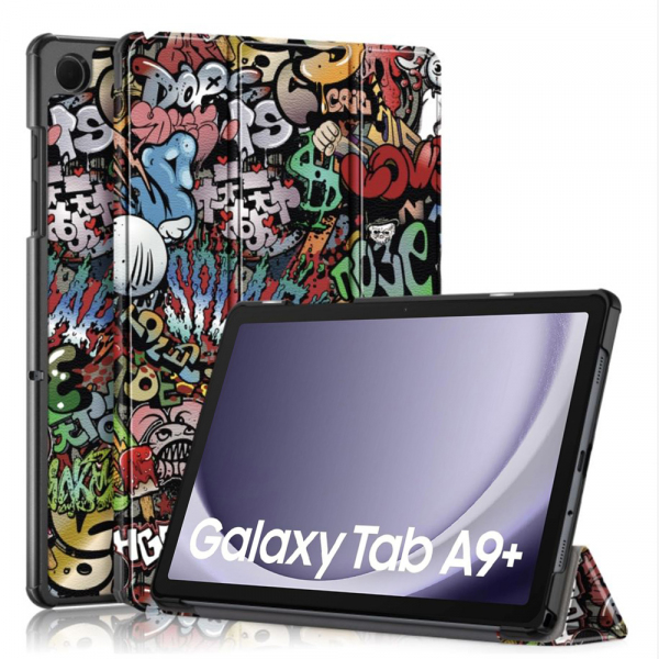 Husa pentru Samsung Galaxy Tab A9+, Techsuit, FoldPro Urban Vibe, Multicolor