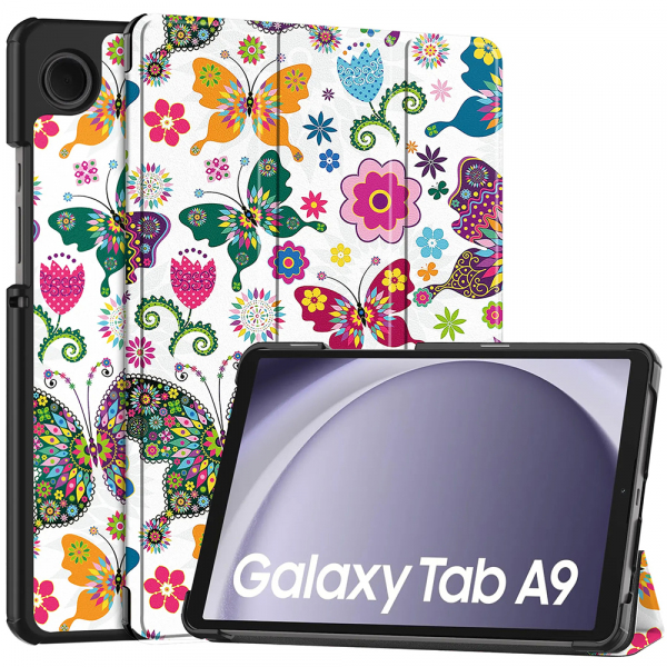 Husa pentru Samsung Galaxy Tab A11 / Tab A9, Techsuit, FoldPro Butterfly, Multicolor