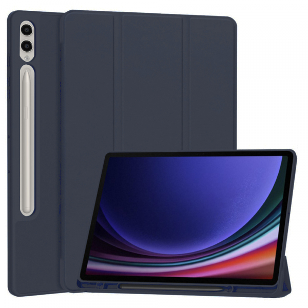 Husa pentru Samsung Galaxy Tab S10+ / Tab S9 FE+ / Tab S9+, Techsuit, Flex Trifold, Bleumarin