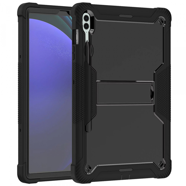 Husa pentru Samsung Galaxy Tab S10+ / Tab S9 FE+ / Tab S9+, Techsuit, Rugged TabShell, Neagra