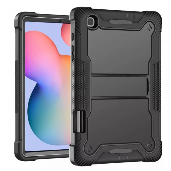 Husa pentru Samsung Galaxy Tab S6 Lite (2020), Techsuit, Rugged TabShell, Neagra