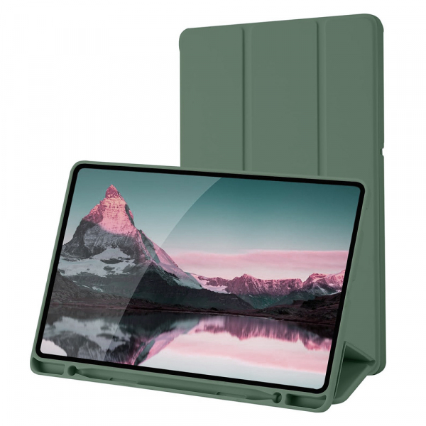 Husa pentru Samsung Galaxy Tab S6 Lite (2024) / Tab S6 Lite (2022) / Tab S6 Lite (2020), Techsuit, Flex Trifold, Verde