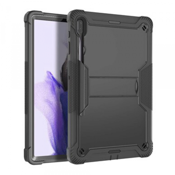 Husa pentru Samsung Galaxy Tab S7 FE, Techsuit, Rugged TabShell, Neagra