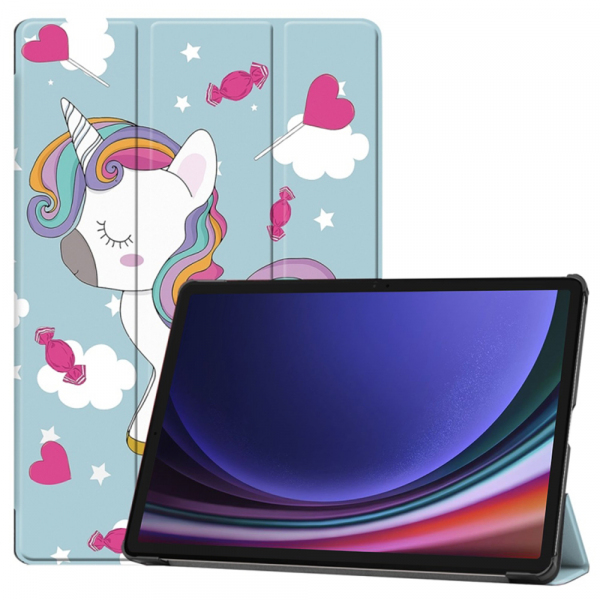Husa pentru Samsung Galaxy Tab S9 FE / Tab S9 / Tab S10 FE, Techsuit, FoldPro Unicorn, Multicolor
