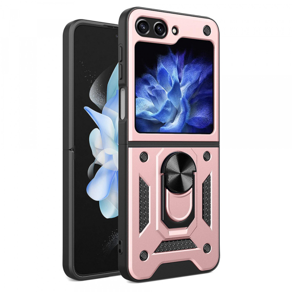 Husa pentru Samsung Galaxy Z Flip5 F731, Techsuit, CamShield, Roz