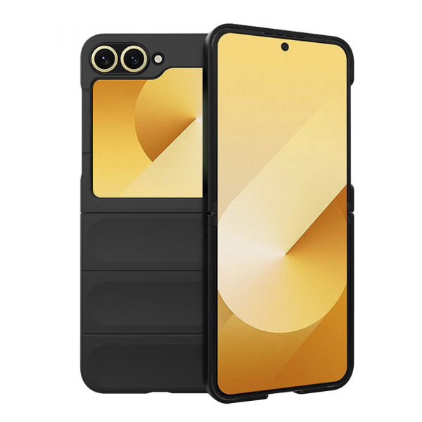 Husa pentru Samsung Galaxy Z Flip7 FE F761 / Z Flip6 F741, Techsuit, Magic Shield, Neagra