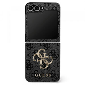 Husa pentru Samsung Galaxy Z Flip7 F766, Guess, 4G Metal Logo, Neagra
